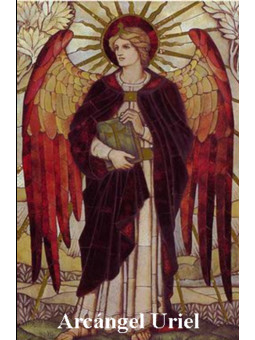 Plastifizierter Druck Erzengel Uriel 5x7,5cm