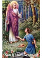 Laminierter Druck Erzengel Heiligekt Raphael 5x7,5cm
