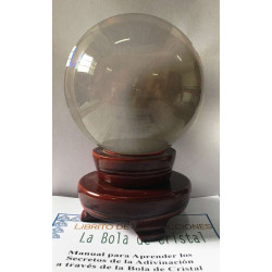 Kristallkugel 100 mit Holzständer und GebrauchHeiligeweisung