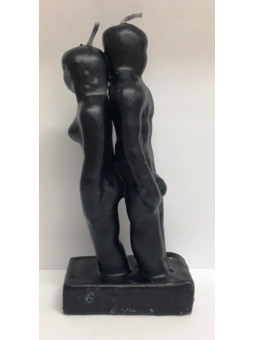 Schwarze Mann-Frau-Trennungs-Paar-Kerze.