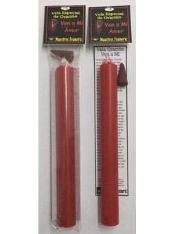 Speziell betriebene Kerze mit Gebet Komm zu mir