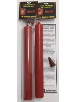 Spezialbetriebene Kerze mit Anima Sola Gebet. Liebe