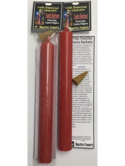 Spezialkerze mit Gebet der Heiligen Barbara