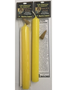 Spezielle Potenzierte Kerze mit Göttin des Glücks Gebet