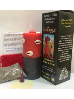 Besondere Ermächtigungskerze von Eleggua Petition. Offene Pfade