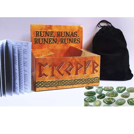 Runen Aventurin, inkl Anleitung, Etui und Tasche