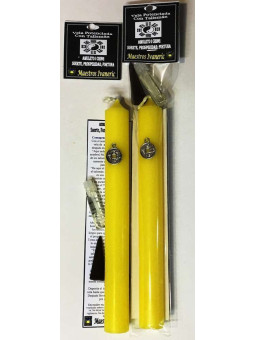 Ermächtigte Kerze mit I Ging Amulettt, Reichtum, Glück und Wohlstand