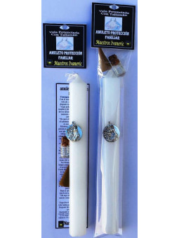 Ermächtigte Kerze mit Familienschutz-Amulettt