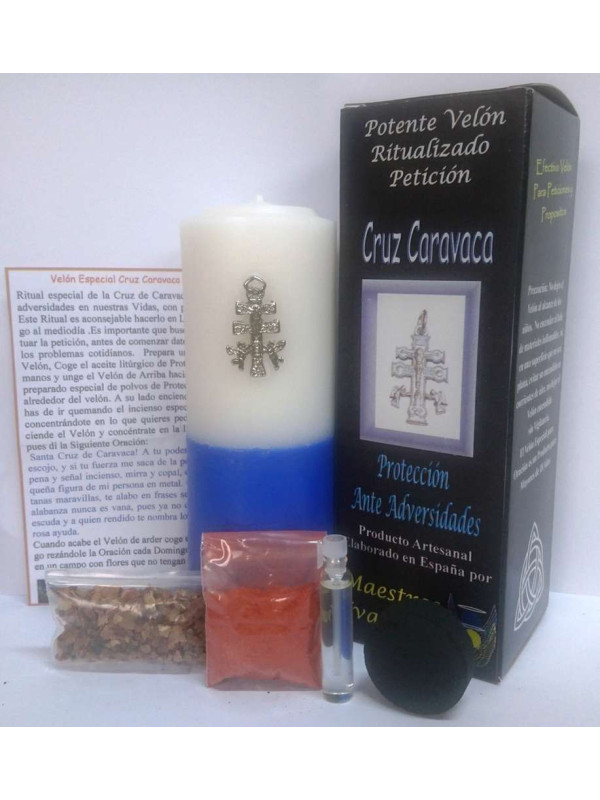 Kerze. Caravaca Kreuz Kerze. mit Speziellesantrieb