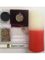 Kerze. Rituelle Wiehe Tetragramaton Erfolg und Triumph