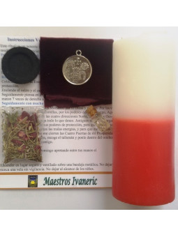 Kerze. Rituelle Wiehe Tetragramaton Erfolg und Triumph