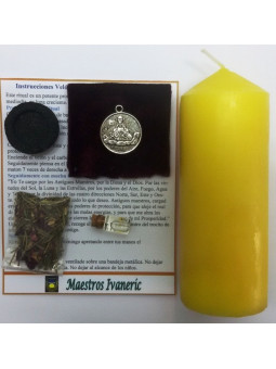 Kerze. Rituelle Kerze.nweihe Tetragramaton Reichtum