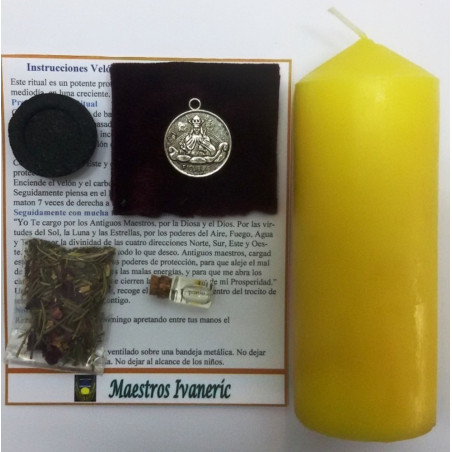 Kerze. Rituelle Kerze.nweihe Tetragramaton Reichtum