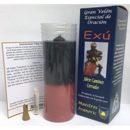 Kerze. Spezielles Ermächtigte  mit Exu Gebet.