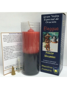 Kerze. Spezielle Ermächtigte  mit Eleggua GebetKerze.