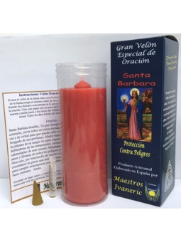 Kerze. Spezielles-Kraft mit Gebet der Heiligen Barbara