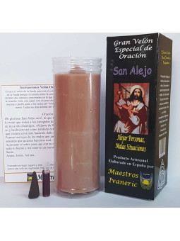 Besondere Kerze mit Heiliger Alexis-Gebet