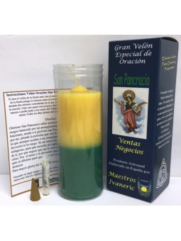 Kerze. Heiliger Pancrazio Spezielles Ermächtigte  mit Gebet, Business Sale