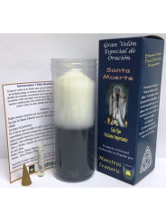 Kerze. Spezielle Ermächtigte  mit Gebet Santa Muerte