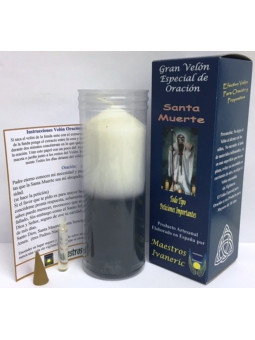 Kerze. Spezielle Ermächtigte  mit Gebet Santa Muerte