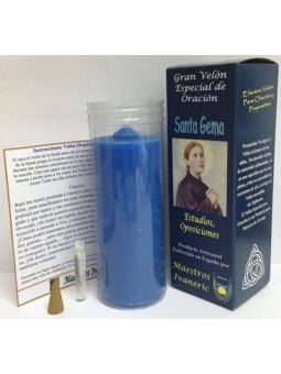 Kerze. Speziell angetriebene  mit Gebetsstudien, ( Santa Gema)