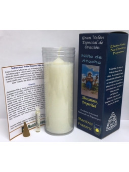 Kerze. Spezielles-Kraft mit Gebet Kind von Atocha