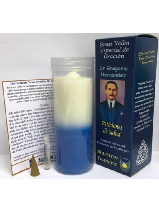 Kerze. Spezielle Ermächtigte  mit Gebet Gregorio Hernandez