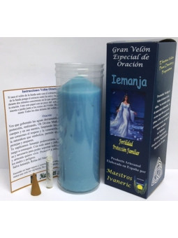 Kerze. Yemaya Spezielles Ermächtigte  mit Gebet