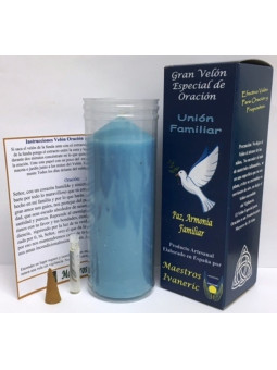 Besondere Kerze mit Familiengebet