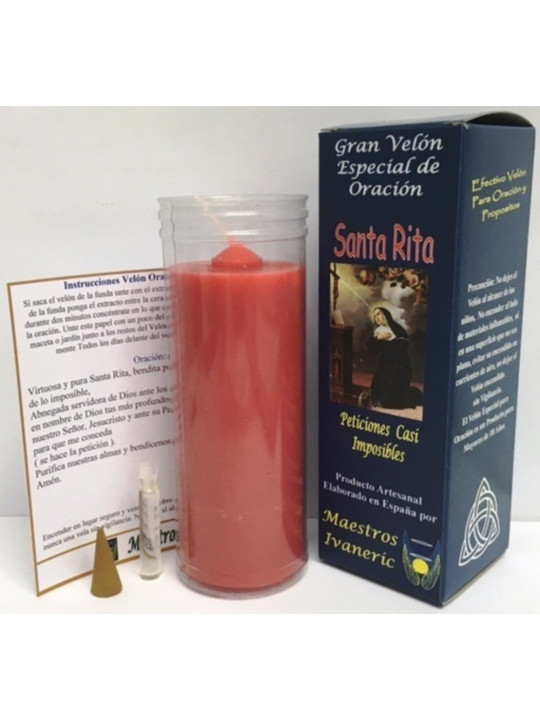 Kerze. Spezielles Ermächtigte  mit Gebet Saint Rita