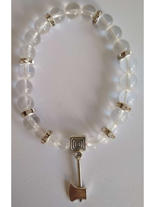 Mineralkristall-Quarz-Armband mit Axt lockt Kunden an