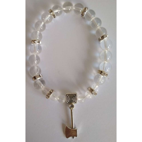 Mineralkristall-Quarz-Armband mit Axt lockt Kunden an