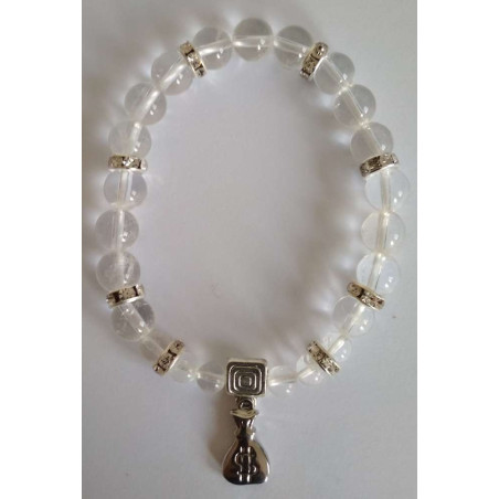 Kristall-Quarz-Mineral-Armband mit Geldbeutel