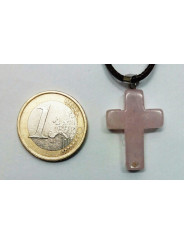 Rosenquarz-Kreuz-Anhänger