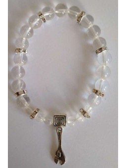 Mineralquarz-Kristallarmband mit Schlüssel zur Arbeit