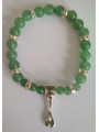 Grünes Quarz-Mineral-Armband mit Schlüssel zum Werk