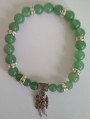 Grüner Quarz-Mineral-Armband mit Sankt Michael, Verteidigung und Schutz