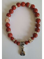 Rotes Jaspis-Mineralienarmband mit Geldtasche