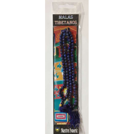 Tibetische Mala, 108 Sodalith-Perlen 60cm