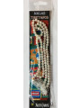 Tibetische Mala, 108 Schneequarz-Perlen 60cm