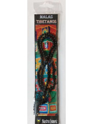 Tibetische Mala, 108 Schwarzer Jaspis-Perlen 60cm