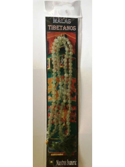 Tibetische Mala, 108 Aventurin-Perlen 60cm