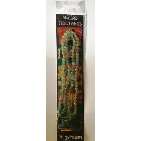 Tibetische Mala, 108 Aventurin-Perlen 60cm