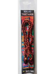 Tibetische Mala, 108 Roter Jaspis-Perlen 60cm