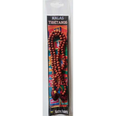 Tibetische Mala, 108 Roter Jaspis-Perlen 60cm