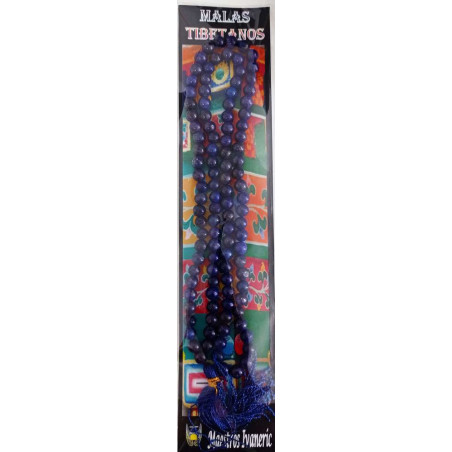 Tibetische Mala, 108 Lapizlazuli-Perlen 60cm