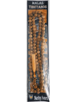 Tibetische Mala, 108 Sandelholz-Perlen 60cm