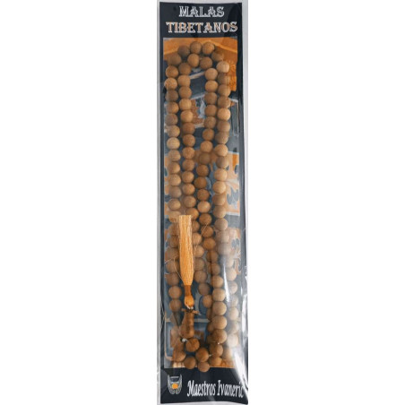 Tibetische Mala, 108 Sandelholz-Perlen 60cm