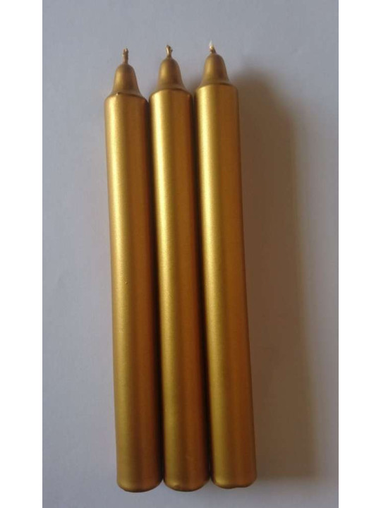 Mengenrabatt 12 Stück Golden Dipped Kerze Esoterisch Spezielles, 20 cm. Klasse B.