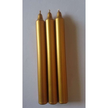 Mengenrabatt 12 Stück Golden Dipped Kerze Esoterisch Spezielles, 20 cm. Klasse B.